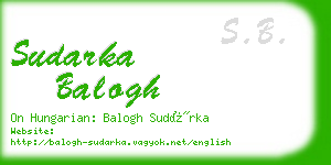 sudarka balogh business card
